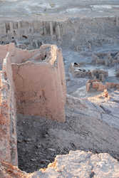 Bam: Veduta del quartiere Konari dall'acropoli dopo il sisma del 2003