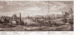 Francesco Pannini, Giovanni Volpato: Veduta in profilo della città di Roma dalla parte di Monte Mario, 1779  (lato destro)
